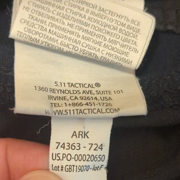 5.11 Tactical Mens 38x32 (meas35x32) Navy Blue Taclite EMS Pants Medical 74363 - Picture 10 of 10